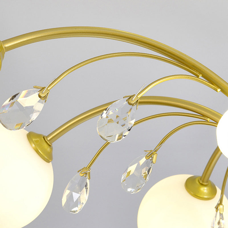 Globe Chandelier Light Fixture Designer Modern Simplicity Milk Glass Pendant Lighting for Restaurant