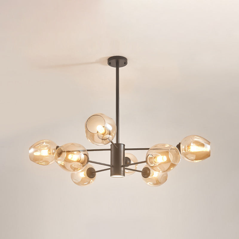 Luces de techo colgantes de vidrio de lámpara de Sputnik de lámpara moderna con cable colgante para sala de estar