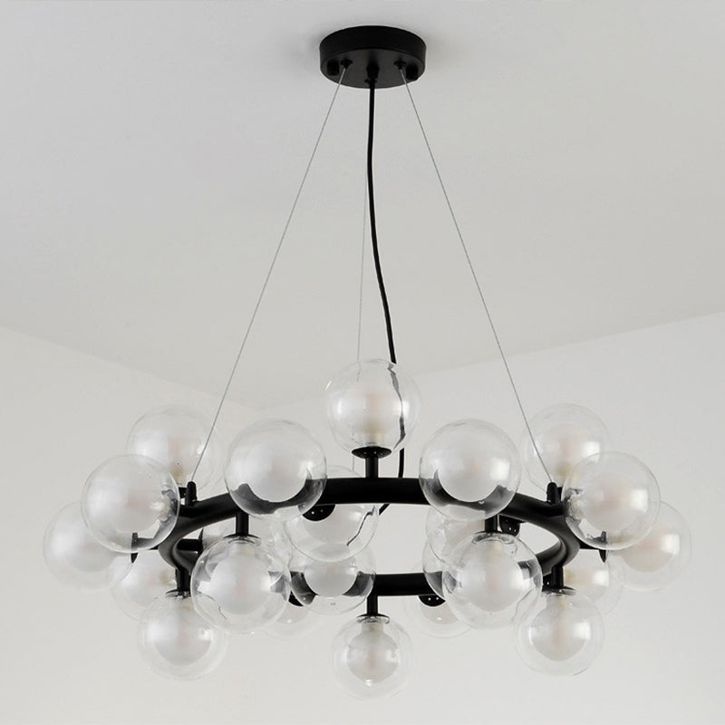 Contemporary Circular Chandelier Lights Glass Pendant Ceiling Lights for Living Room