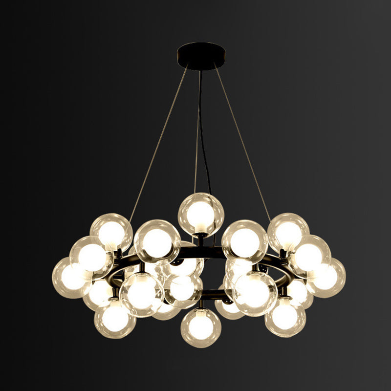 Contemporary Circular Chandelier Lights Glass Pendant Ceiling Lights for Living Room