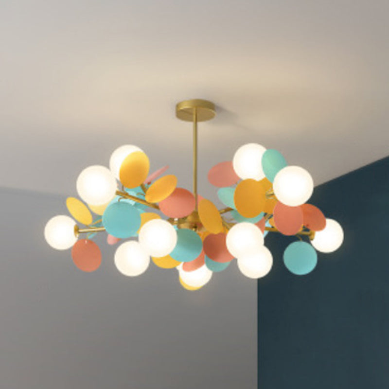 Ultra-modern Sphere Chandelier Lamp Glass Suspension Pendant Light for Living Room