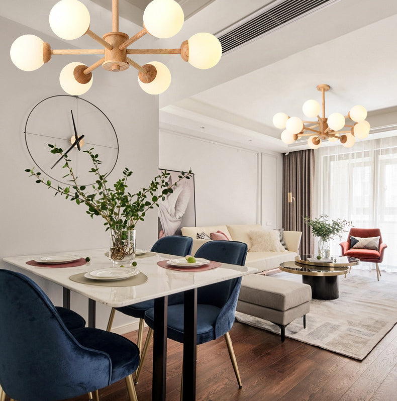 Simplicidad moderna Sphere Chandelier Lights Lights Lights Lights Pends Pends para sala de estar