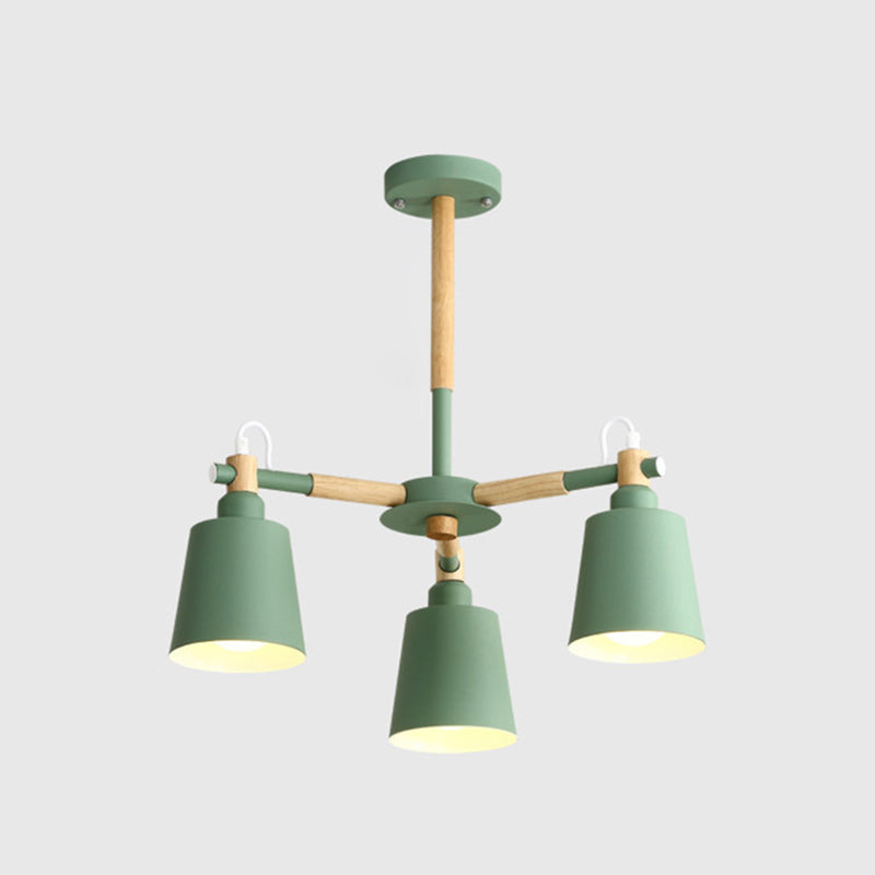 Contemporary Cone Chandelier Pendant Light Metallic Hanging Light Fixtures for Bedroom