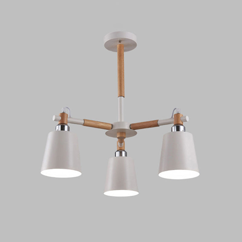 Contemporary Cone Chandelier Pendant Light Metallic Hanging Light Fixtures for Bedroom