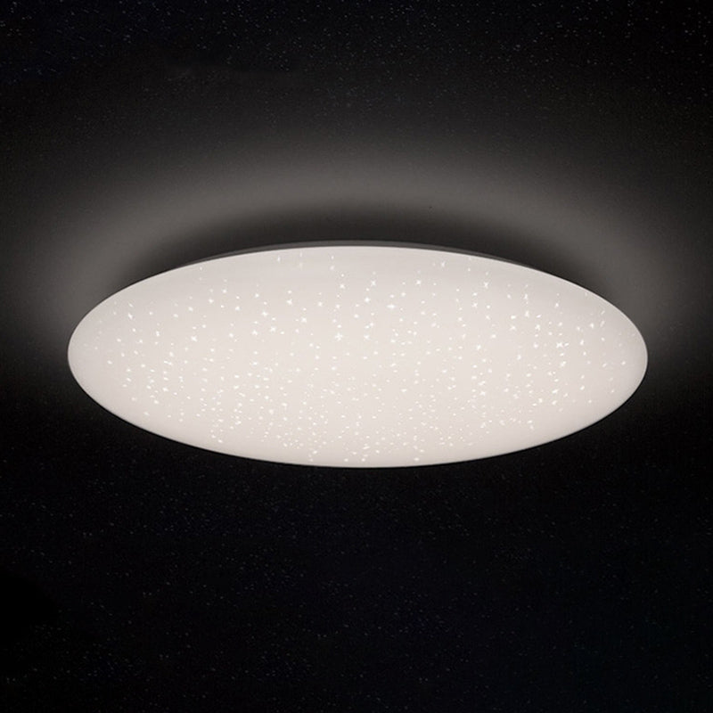 Starry Sky Design Ceiling LED Lighting Fixture White Acrylic Shade Semi Flush Mount Lamp for Living Room