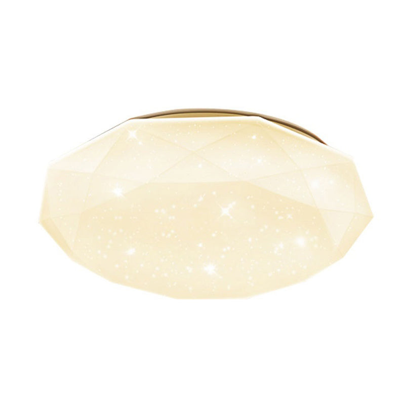 Starry Sky Design Ceiling LED Lighting Fixture White Acrylic Shade Semi Flush Mount Lamp for Living Room