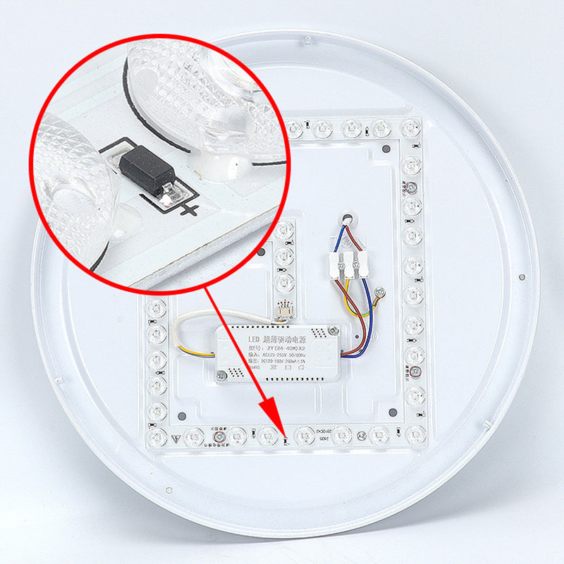 Starsky Design plafonnier suspendu LED luminaire Salon Blanc acrylique ombre semi - sombre