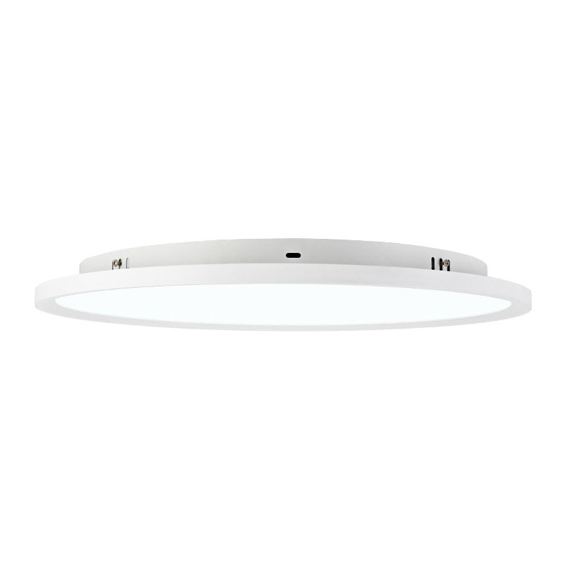 Witte ronde ultradunne LED-plafondlamp, eigentijdse minimalistische aluminium inbouwlamp