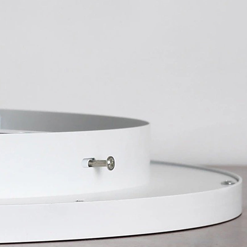Lámpara de techo LED ultrafina redonda blanca, lámpara de montaje empotrado de aleación de aluminio minimalista contemporánea