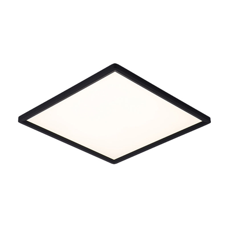 Zwarte rand vierkant LED plafond licht modernisme woonkamer flush licht met witte acryl schaduw