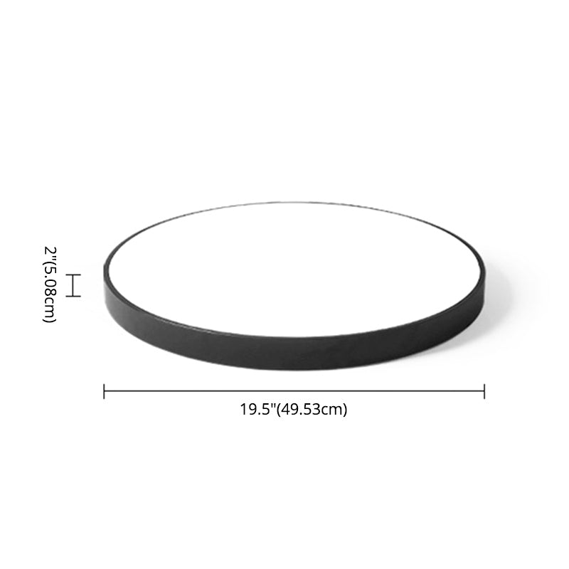 Simplicity Style Acrylic Lampshade LED Flush Mount Light Round Metal Border Ceiling Light for Hallway Balcony