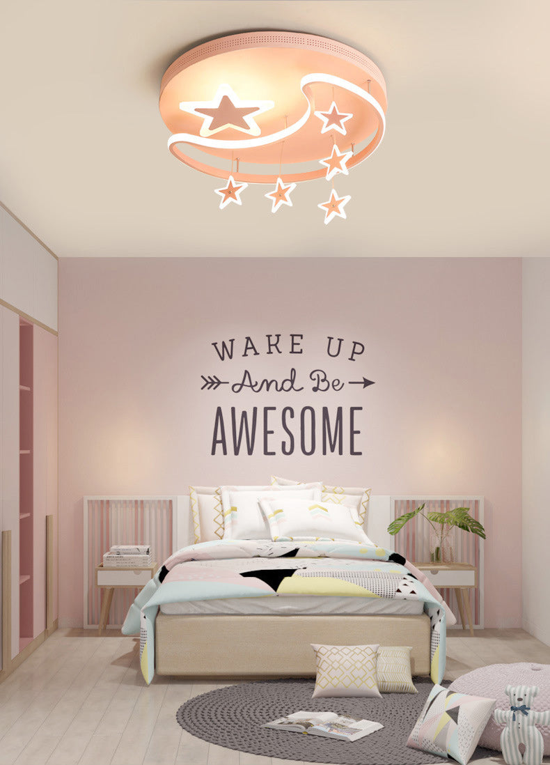 Estrella & Luna en forma de niños Cuarto de iluminación de la iluminación del techo LED de montaje de luz para el jardín de infantes