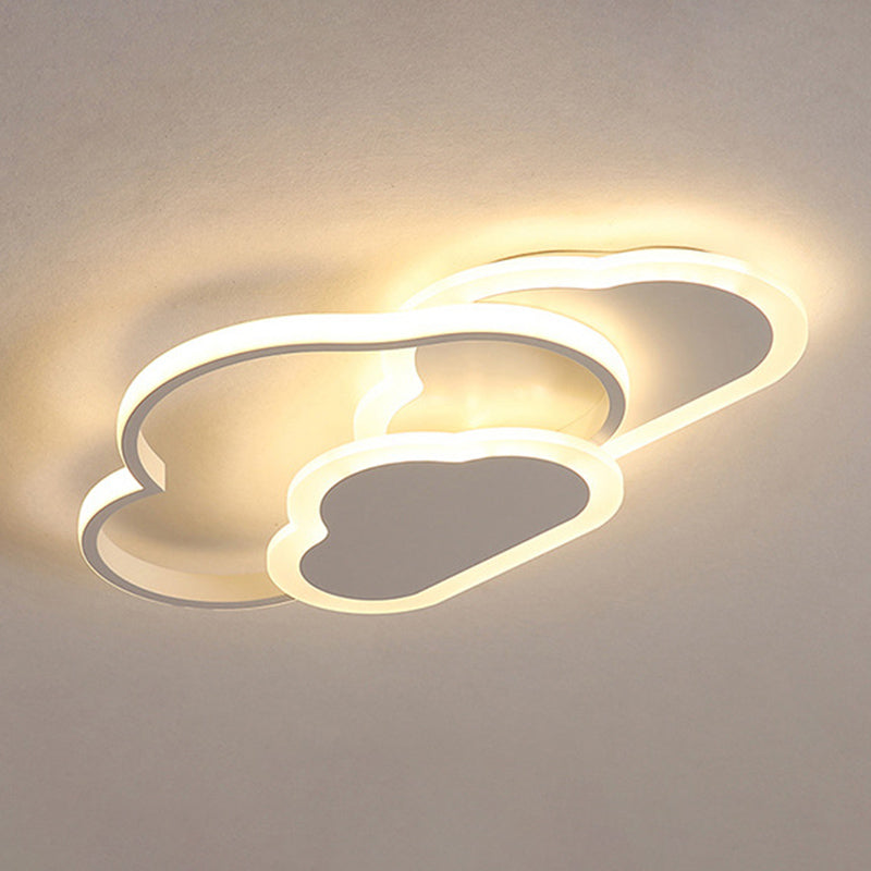Creative Shaped LED Plafond Licht Kids Room Minimalist Line Design Flush Mount Verlichting Armatuur met Acryl Schaduw