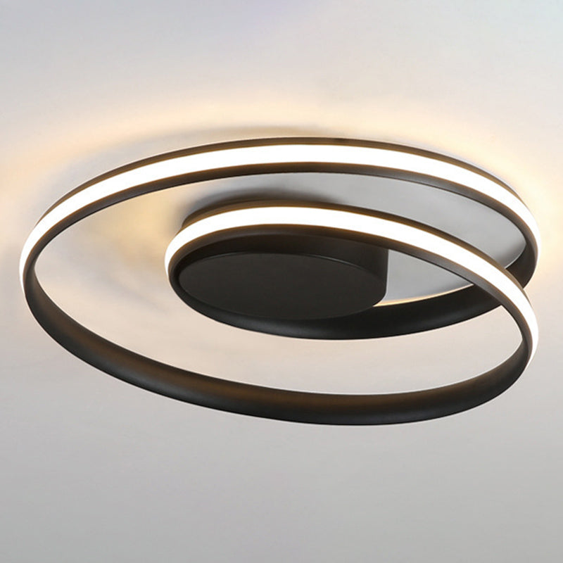 Aluminiumlegierung Nordische Kreise Deckenleuchte Minimalistische Leitung Design Wohnzimmer Flush-Berg-Beleuchtung