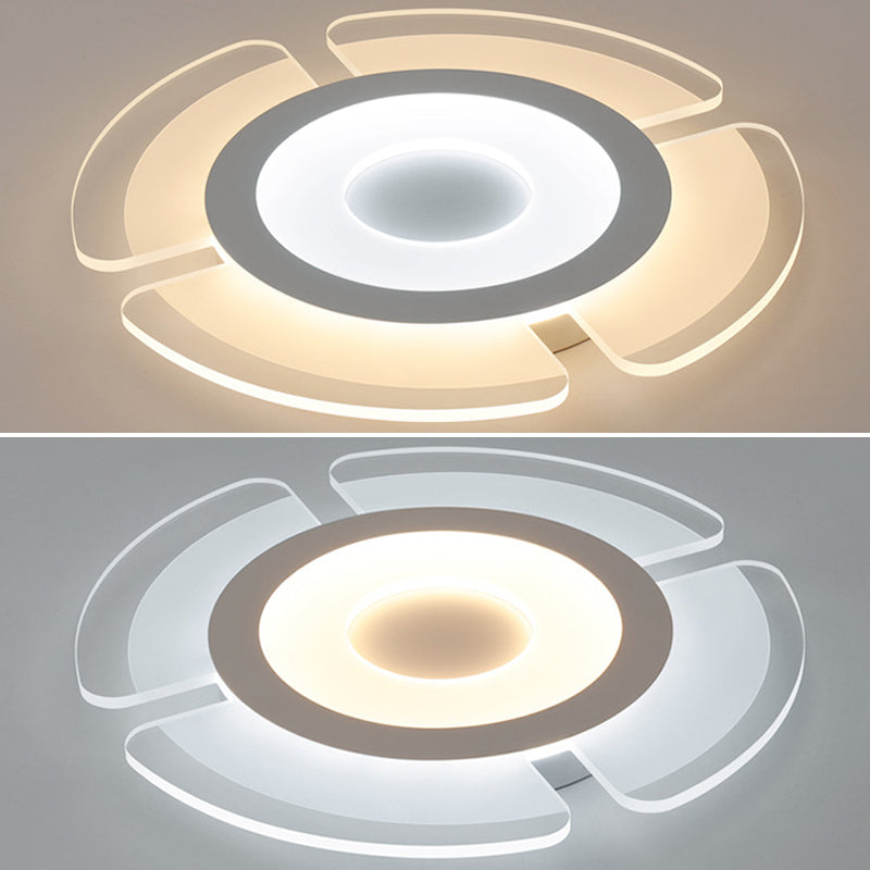 Simplicidad contemporánea LED TECHINE TODO ACRYLIC SHADE CREATIVO FIJA DE ILUMBACIÓN DE MONTAJE DE MONTAJE DE MONTAJE