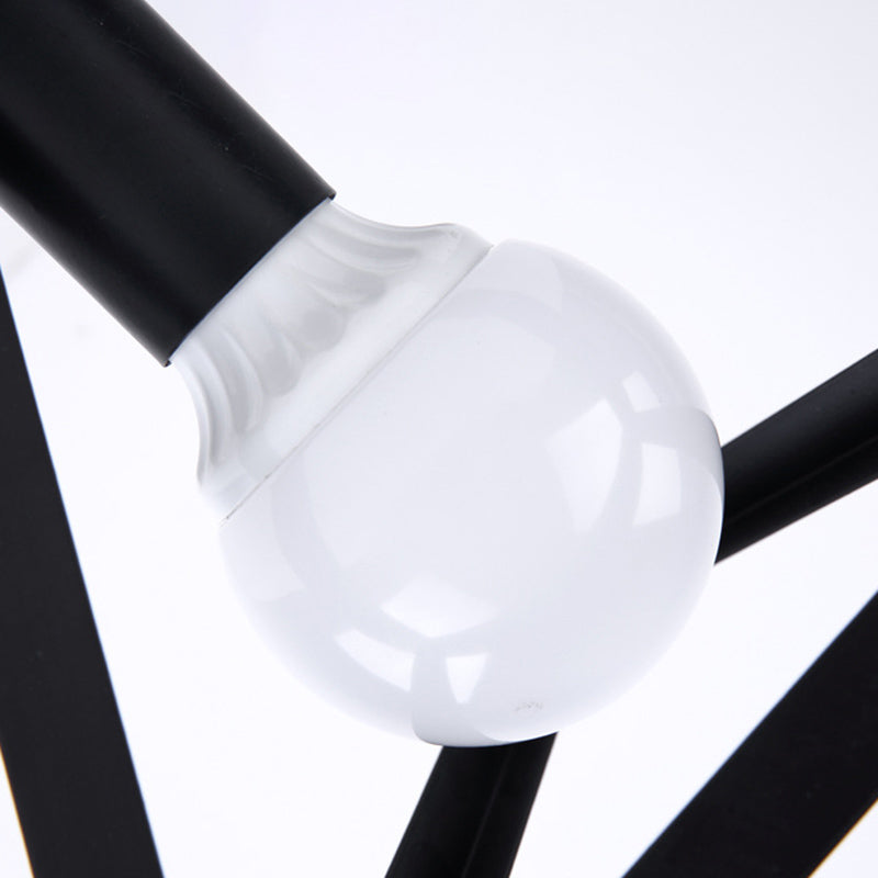 Marco geométrico de hierro forjado mini luz de techo de estilo jubilado de estilo industrial