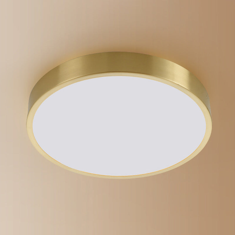 Modern Simplicity Style LED Ceiling Light Gold Round Flush Mount Lighting Fixture for Living Room