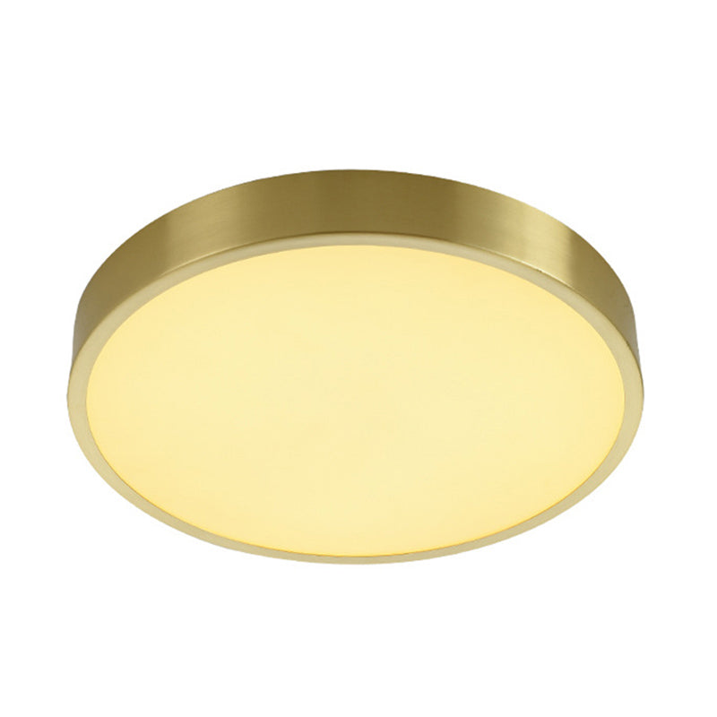 Modern Simplicity Style LED Ceiling Light Gold Round Flush Mount Lighting Fixture for Living Room