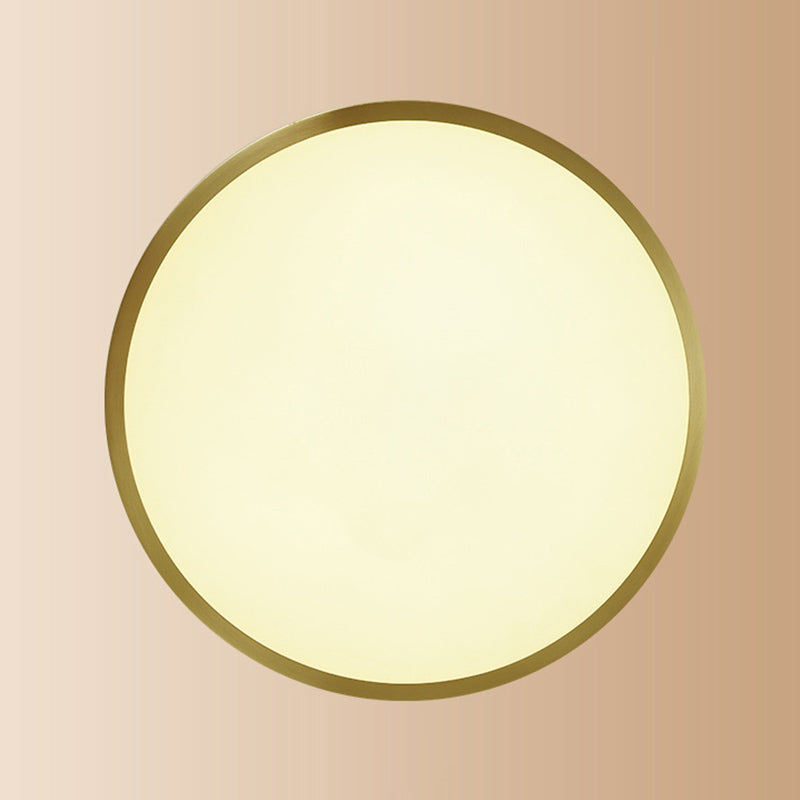 Modern Simplicity Style LED Ceiling Light Gold Round Flush Mount Lighting Fixture for Living Room
