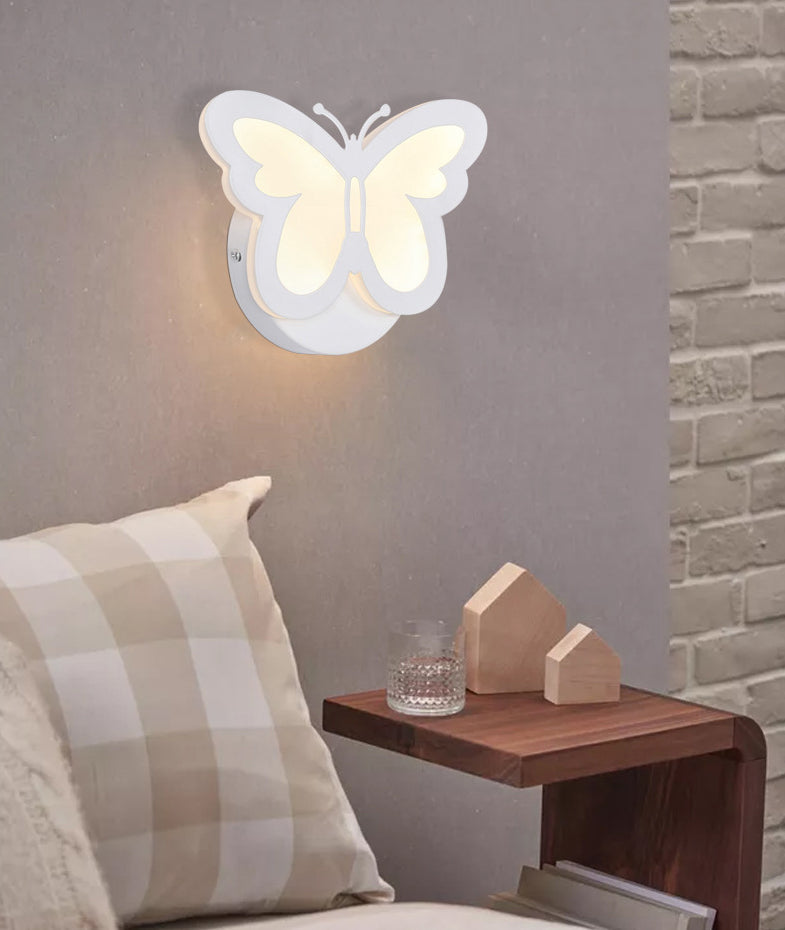 Creative Butterfly Sconce Light Fixture Modern Acrylic Wall Sconce Light for Bedroom