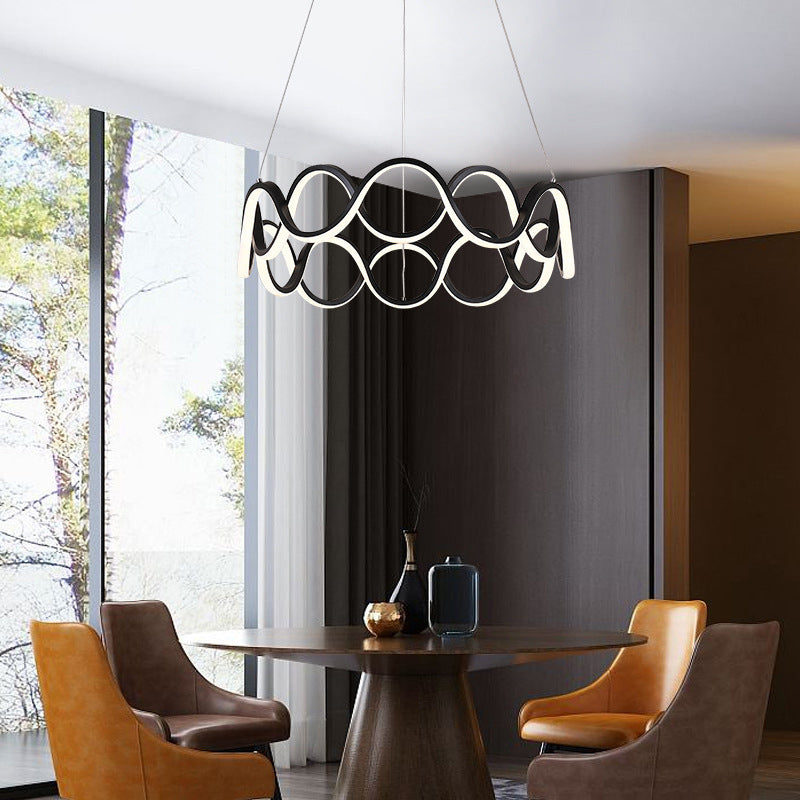 Multiple Rings Chandelier Light Fixture Designer Modern Simplicity Metal Pendant Lighting for Restaurant