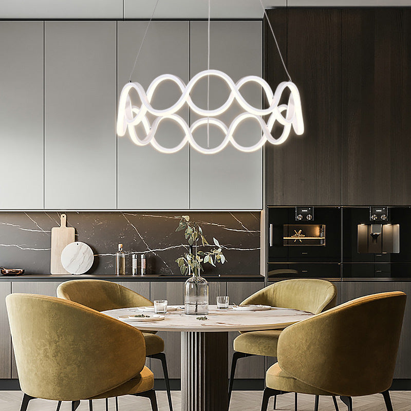 Multiple Rings Chandelier Light Fixture Designer Modern Simplicity Metal Pendant Lighting for Restaurant