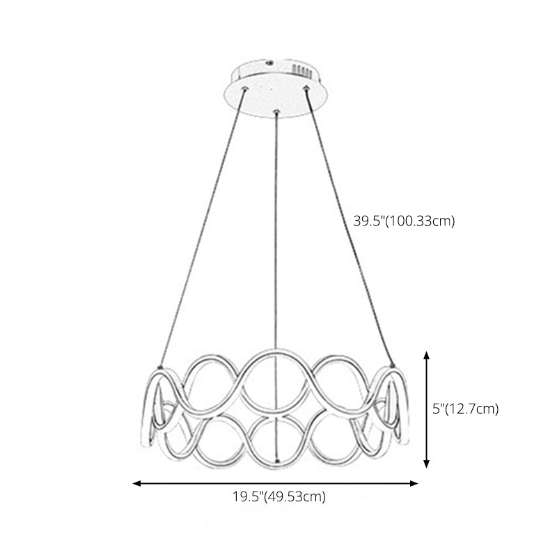 Multiple Rings Chandelier Light Fixture Designer Modern Simplicity Metal Pendant Lighting for Restaurant