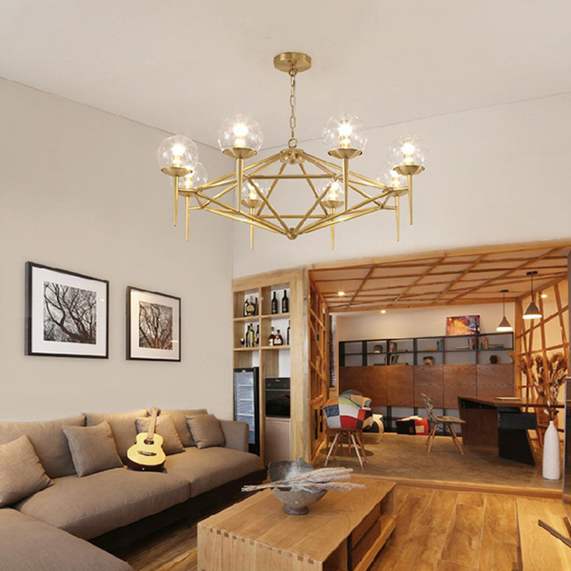 Postmodern Pyramid Suspended Lighting Fixture Metal Hanging Ceiling Fixture for Restaurant