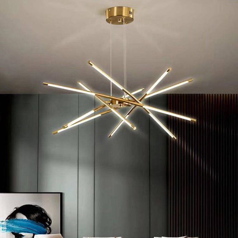Simplicità contemporanea Sputnik Luci lampadari Luci a soffitto a sospensione in metallo per soggiorno