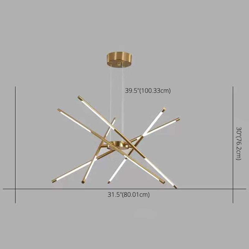 Simplicità contemporanea Sputnik Luci lampadari Luci a soffitto a sospensione in metallo per soggiorno