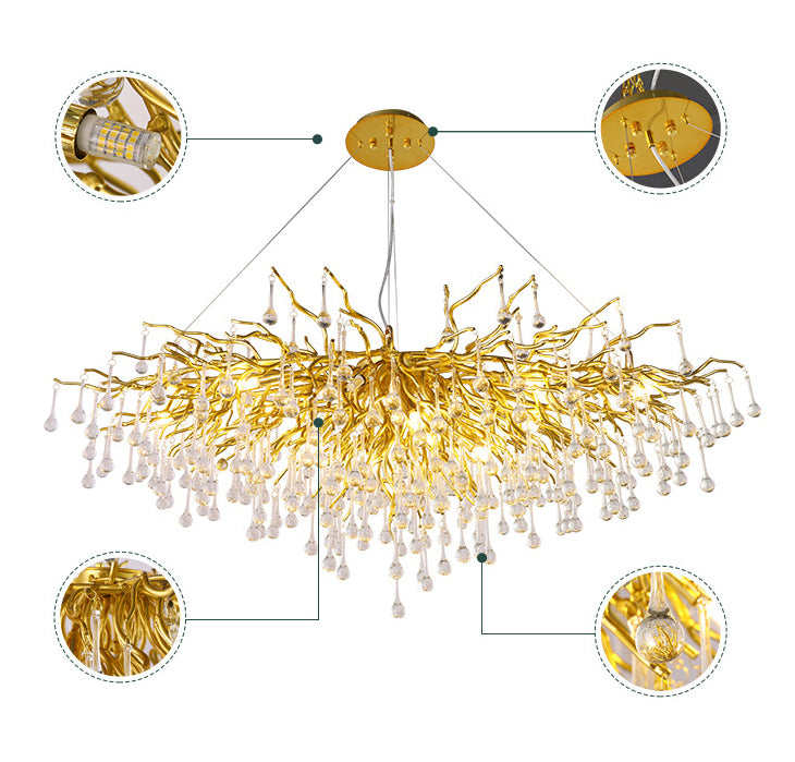 Lampada di fuochi d'artificio ultra-moderna lampada a sospensione metallica Light per il ristorante