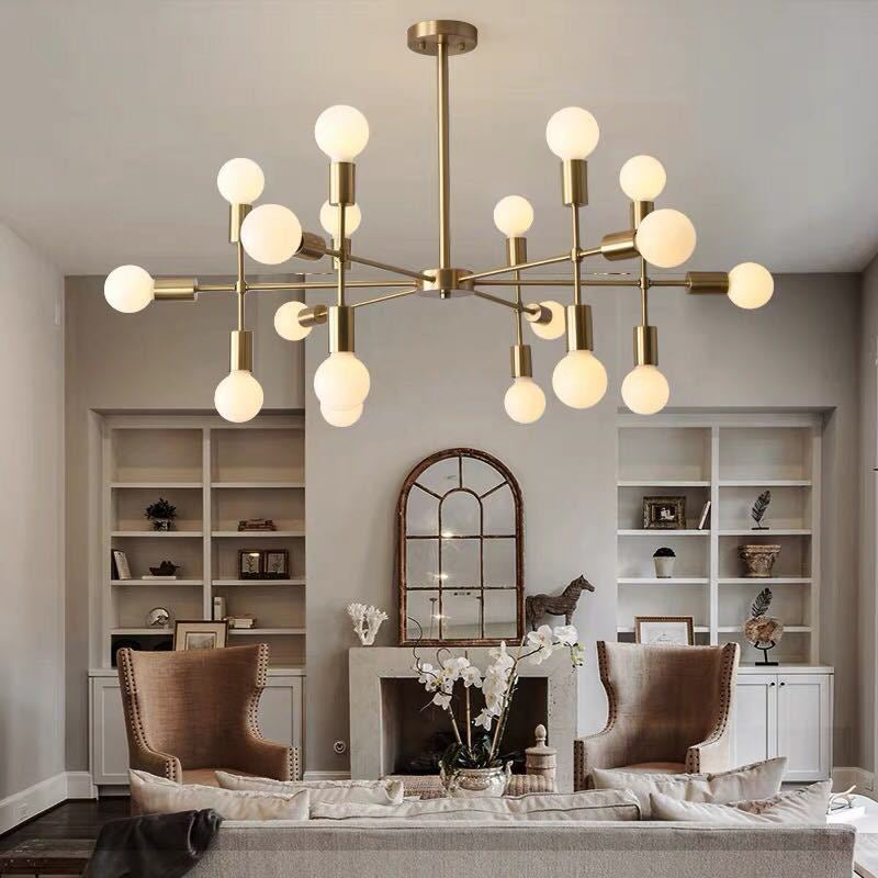 Lampade per lampadari radiali di semplicità moderna Lampade a sospensione in vetro per il ristorante