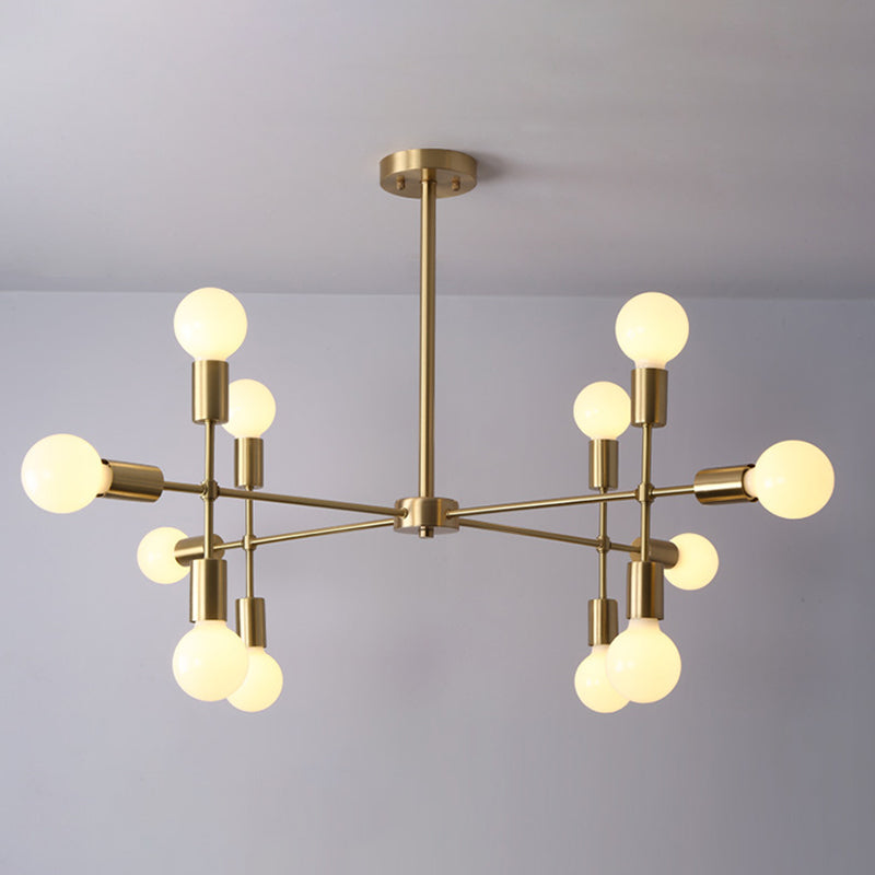 Lampade per lampadari radiali di semplicità moderna Lampade a sospensione in vetro per il ristorante