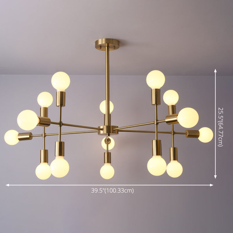 Lampade per lampadari radiali di semplicità moderna Lampade a sospensione in vetro per il ristorante