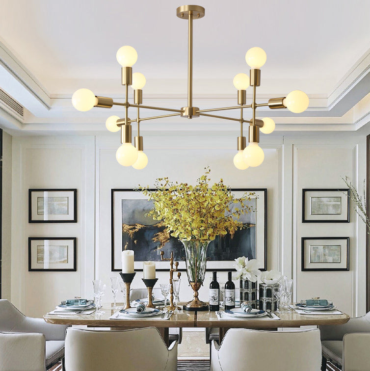 Lampade per lampadari radiali di semplicità moderna Lampade a sospensione in vetro per il ristorante