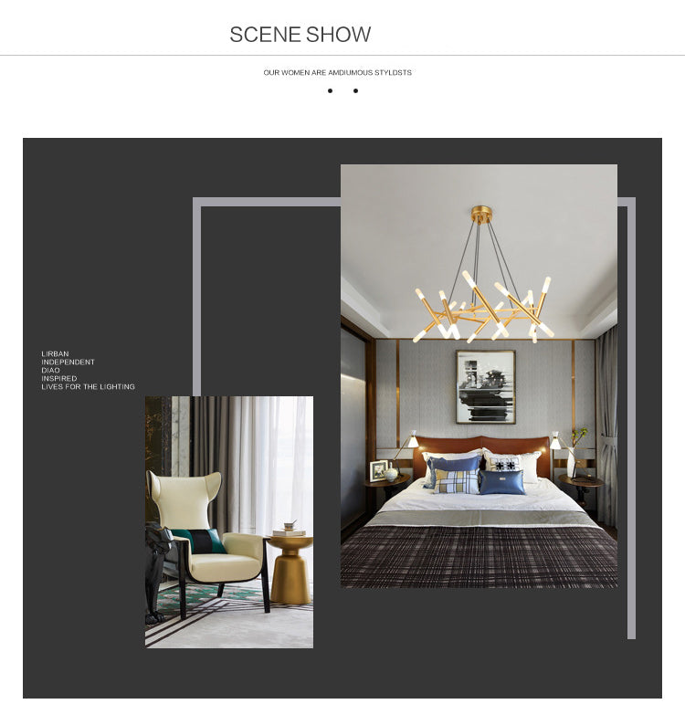 Postmoderne burst kroonluchter hanglamp acryl suspensie hanger licht voor woonkamer