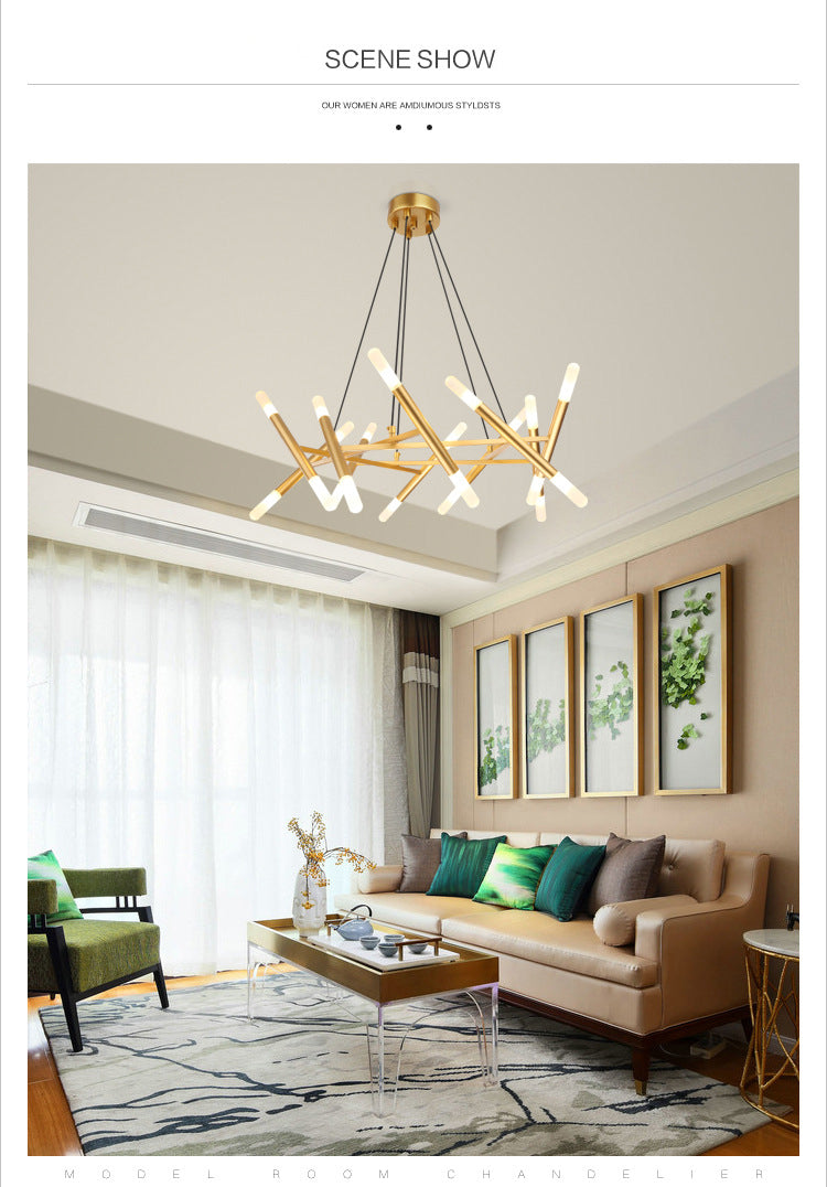 Postmoderne burst kroonluchter hanglamp acryl suspensie hanger licht voor woonkamer