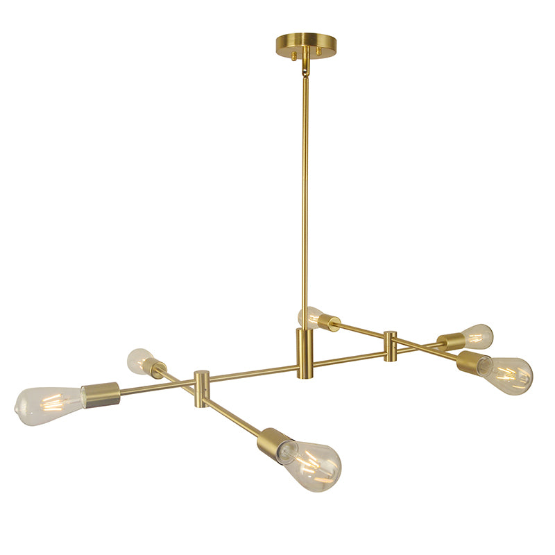 Contemporary Simplicity Sputnik Pendant Light Fixture Translucent Glass Hanging Pendant Light for Restaurant