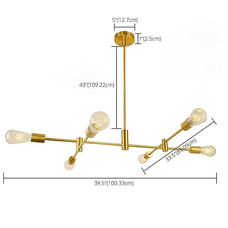 Contemporary Simplicity Sputnik Pendant Light Fixture Translucent Glass Hanging Pendant Light for Restaurant