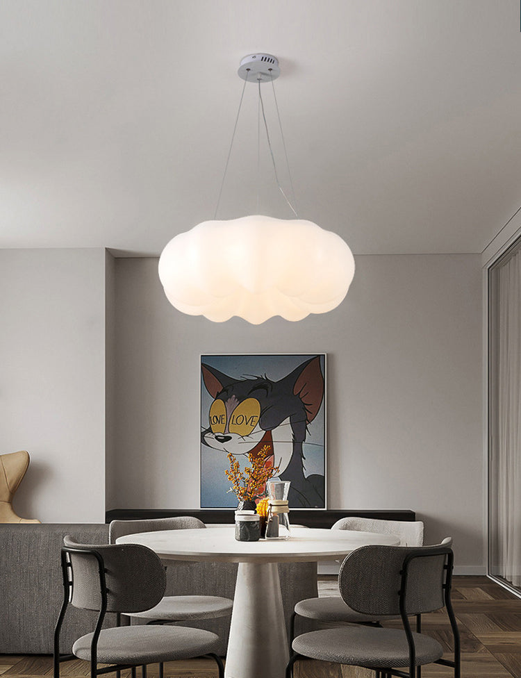 Nordic Minimalist Cloud Chandelier Lamp Resin Hanging Pendant Lights for Living Room