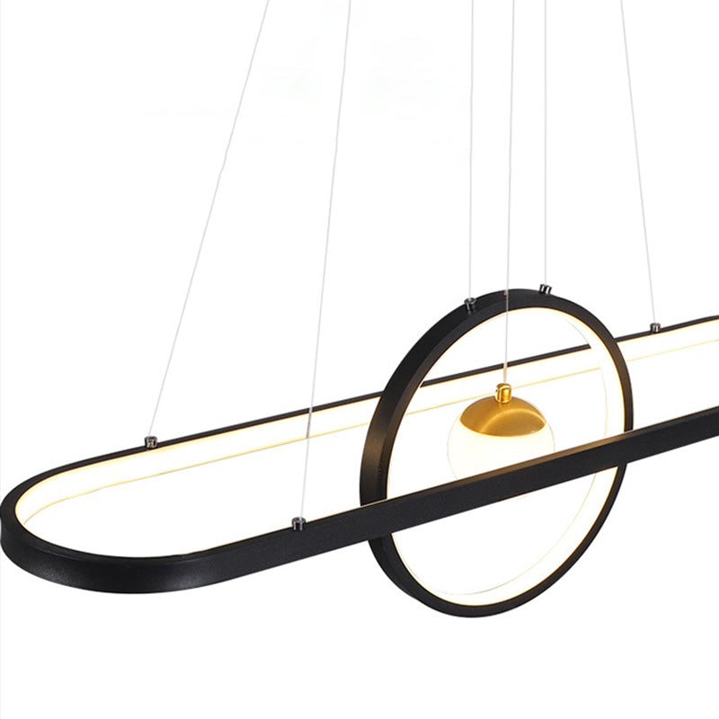 Contemporary Simplicity Ring Chandelier Pendant Light Acrylic Hanging Light Fixtures for Restaurant