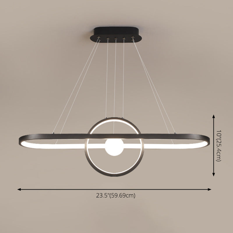 Contemporary Simplicity Ring Chandelier Pendant Light Acrylic Hanging Light Fixtures for Restaurant