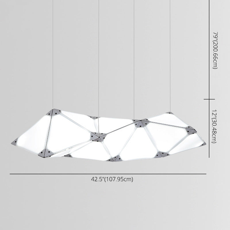 Postmodern Geometric Suspended Lighting Fixture Metallic Pendant Lighting Fixtures for Restaurant