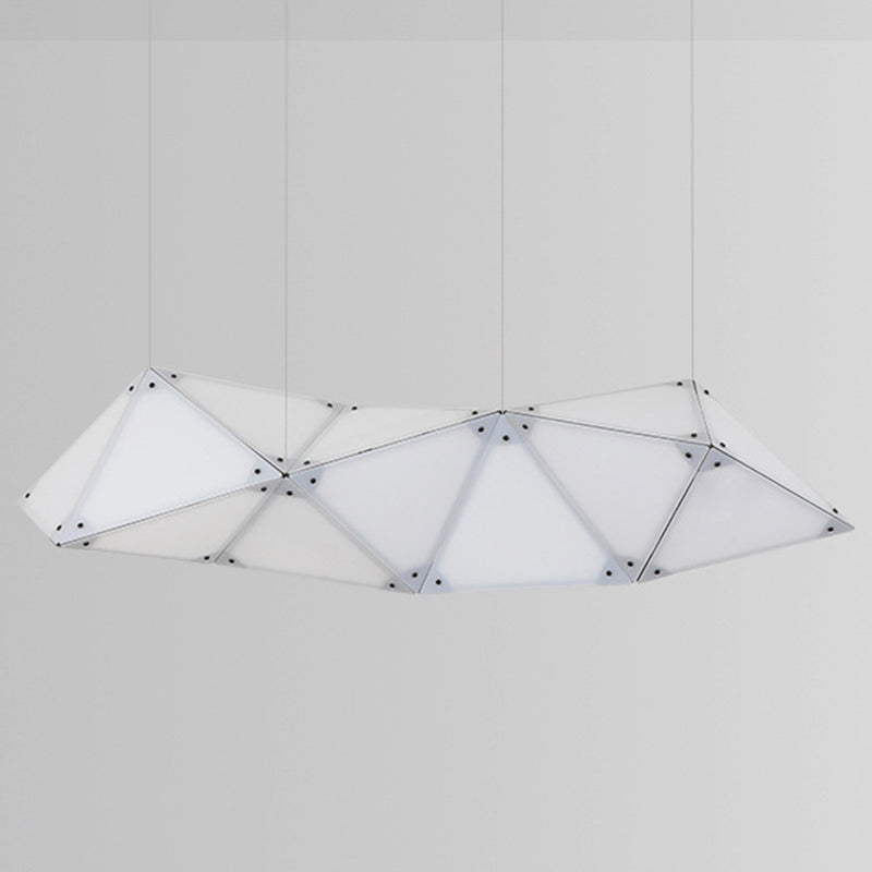 Postmodern Geometric Suspended Lighting Fixture Metallic Pendant Lighting Fixtures for Restaurant