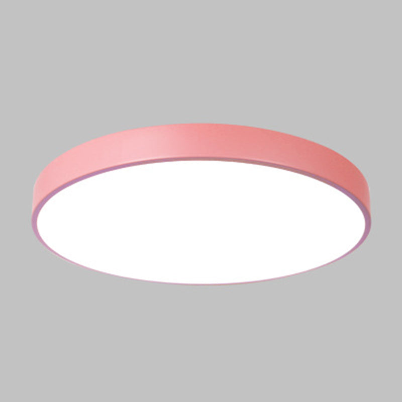 Nordic Style Metal Flush Mount Ceiling Lamp Round Shape LED Flush Mount Lighting for Bedroom