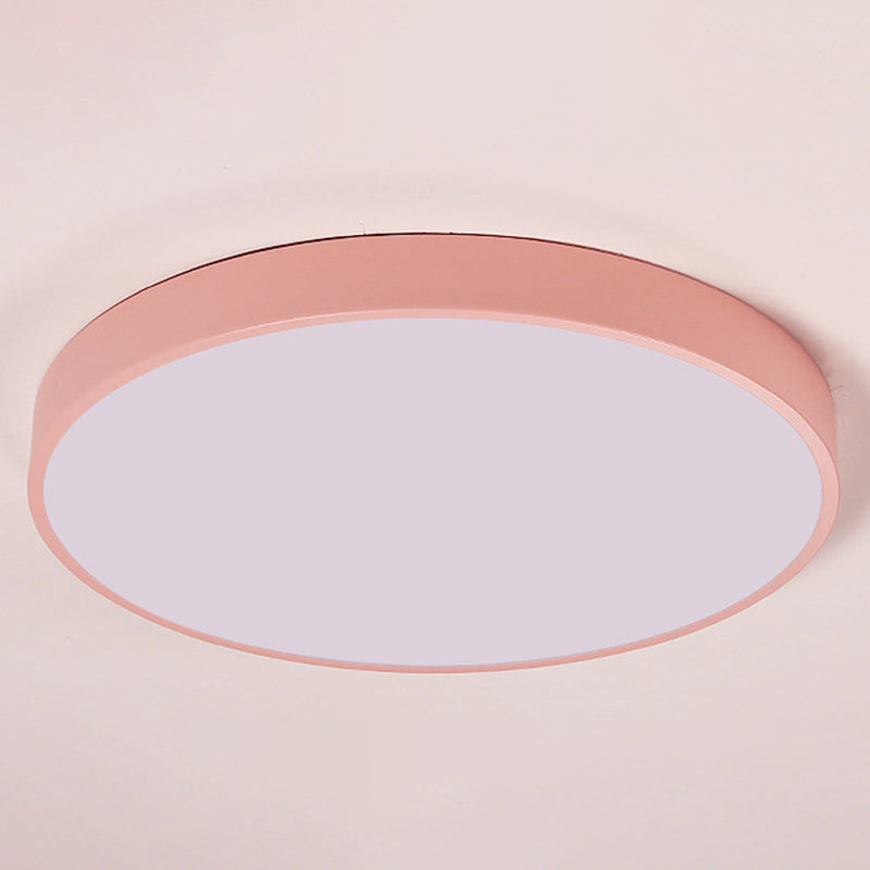 Nordic Style Metal Flush Mount Ceiling Lamp Round Shape LED Flush Mount Lighting for Bedroom