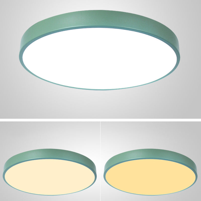 Nordic Style Metal Flush Mount Ceiling Lamp Round Shape LED Flush Mount Lighting for Bedroom