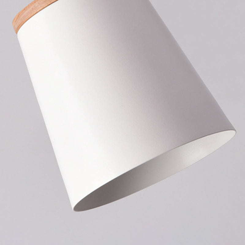 1 Light Ceiling Lighting Nordic Style Metal Cone Semi Flush Mount Lighting for Living Room