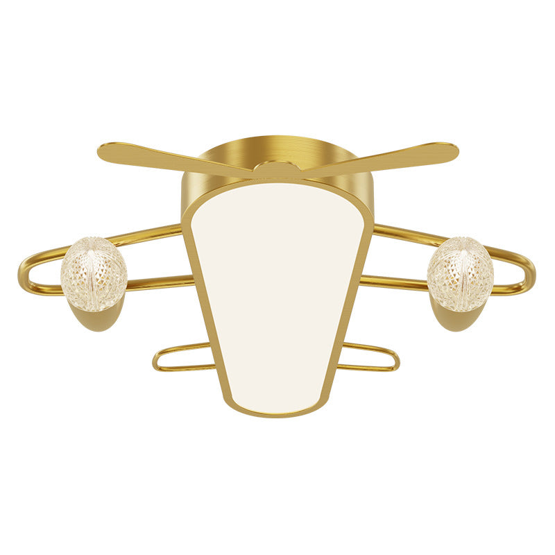 Moderno Techo De La Aeronave Minimalista Del Techo De La Luz De Montaje Del Metal De Oro De La Luz De Montaje Del