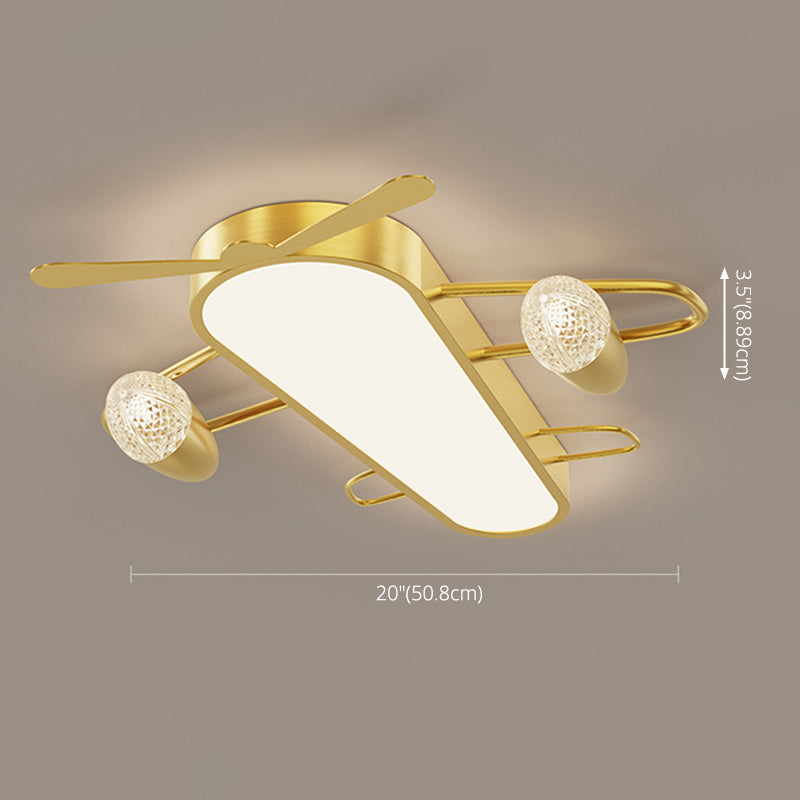 Moderno Techo De La Aeronave Minimalista Del Techo De La Luz De Montaje Del Metal De Oro De La Luz De Montaje Del
